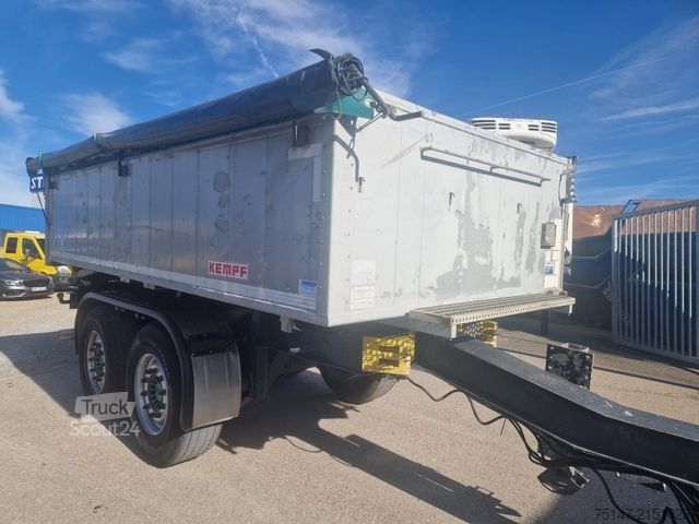 Driezijdige kipperaanhanger KEMPF 19t Tandem Anhänger 2-Seitenkipper Alu Rollplane