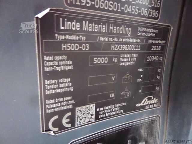 Čelný vysokozdvižný vozík Linde H50D-03
