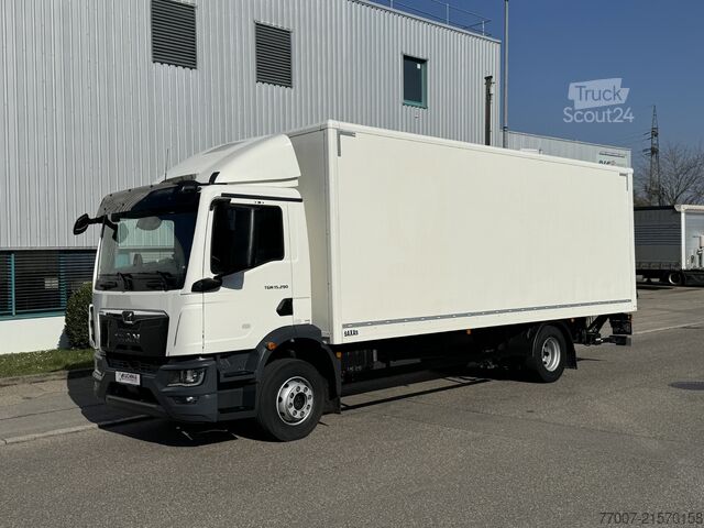 Truck with box body LBW MAN TGM 15.290 Koffer 7,3m LBW NL.8,0t AHK