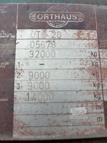 Flatbed semitrailer Orthaus Auflieger, Pritsche, Tieflader