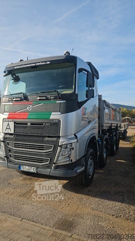 Τρίπλευρο ανατρεπόμενο φορτηγό VOLVO FH 500 / 8X4 / Meiller BORDMATIK / AHK