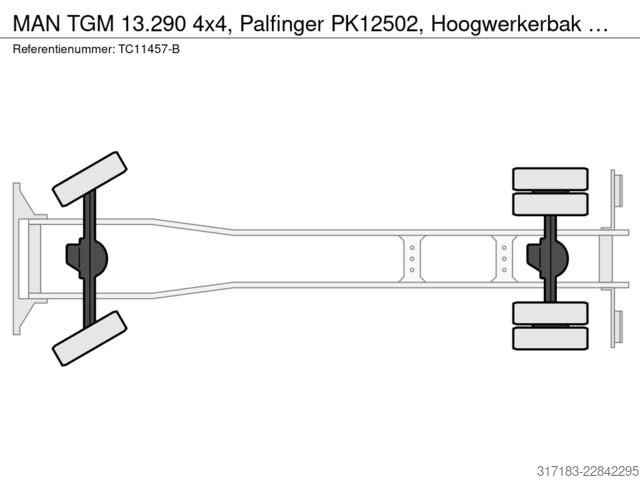 Élévateur à nacelle MAN TGM 13.290 4x4, Palfinger PK12502, Hoogwerkerbak