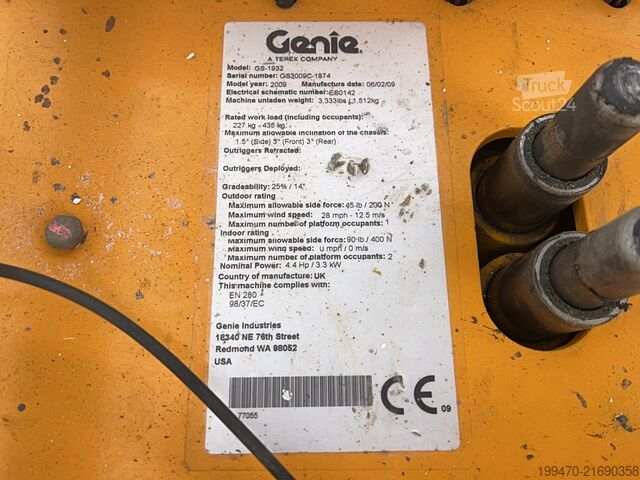 Ollós emelőasztal Genie Gs 1932