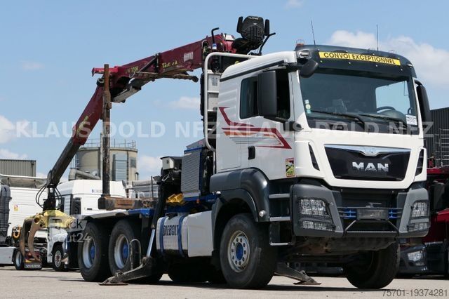 Camion forestier MAN TGS 33.500 Holztransport Kran Bj 2020 Retarder