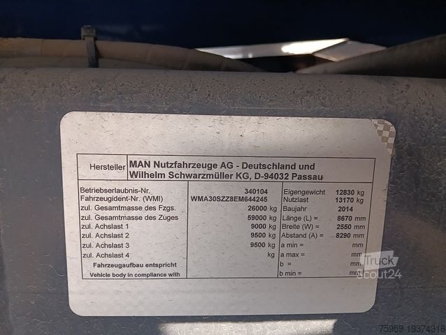 Camion ribaltabile trilaterale MAN TGS 26:480 6x4 EURO5 ATLAS 240.2E-A4 3-S-Kipper