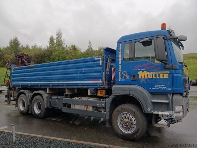 Camion ribaltabile trilaterale MAN TGS 26:480 6x4 EURO5 ATLAS 240.2E-A4 3-S-Kipper