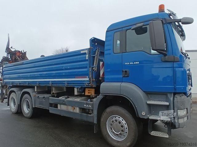 Camion ribaltabile trilaterale MAN TGS 26:480 6x4 EURO5 ATLAS 240.2E-A4 3-S-Kipper