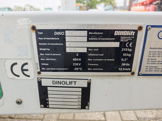 DINOLIFT Dino 135T Diesel + Elektrický! DINOLIFT Dino 135T Diesel + Electric!