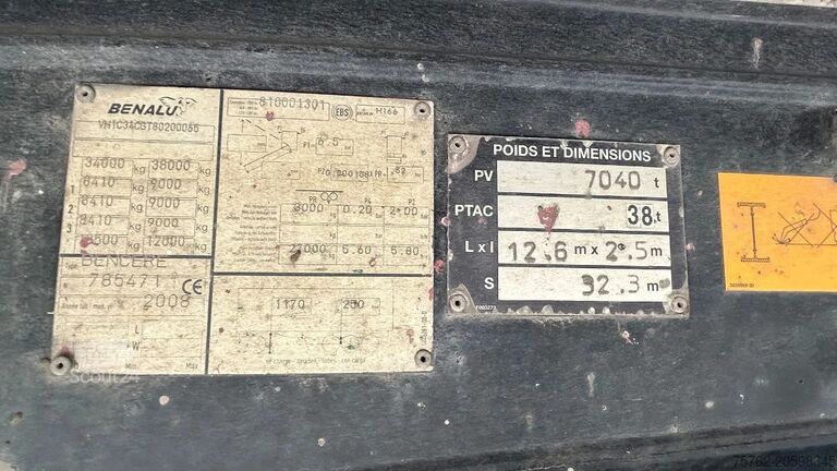 Camion de gunoi Benalu Alu volume kipper | ADR | slibhaken | new cilinder