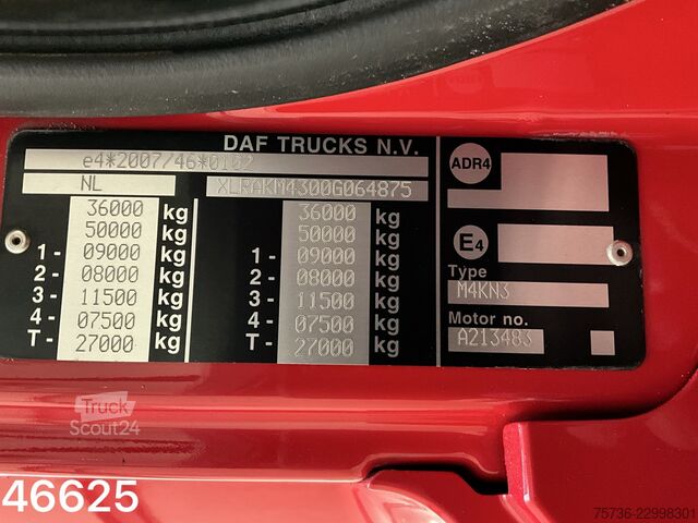 DAF FAQ CF 460 Euro 6 Palfinger 15 tunový Z-jeřáb DAF FAQ CF 460 Euro 6 Palfinger 15 Tonmeter Z-kraan
