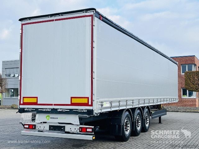 Open semitrailer with tarp Berger Curtainsider Coil