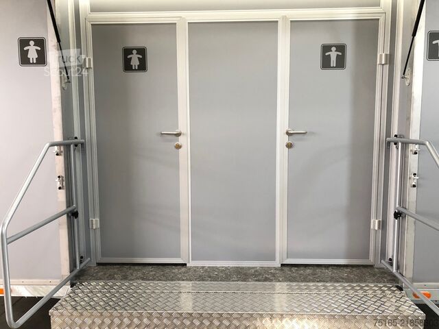 Toiletvogn Rosemeier VE 3 Damen, 1 Herren, 4 Urinale Toilettenanhänger