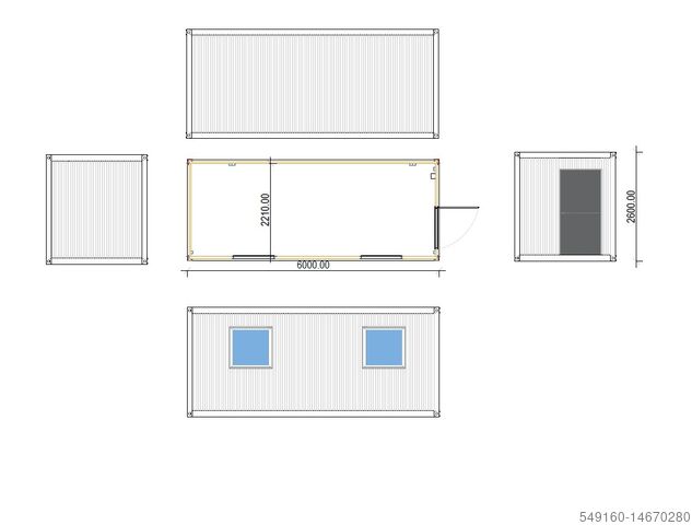 Wohncontainer Villex Standard Cube Nero