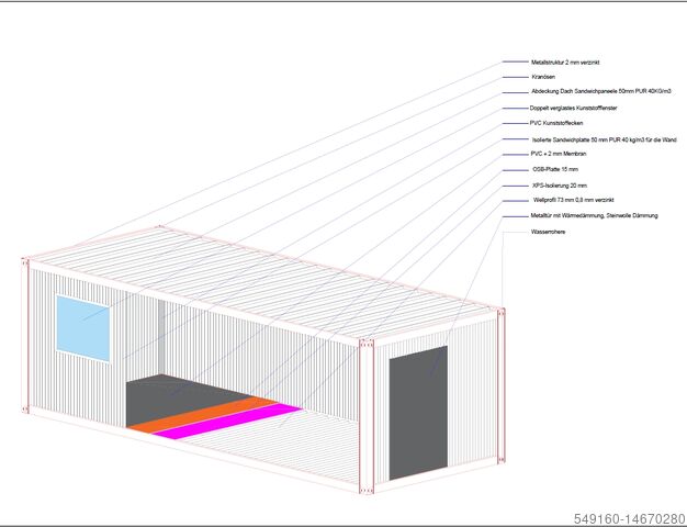Wohncontainer Villex Standard Cube Nero