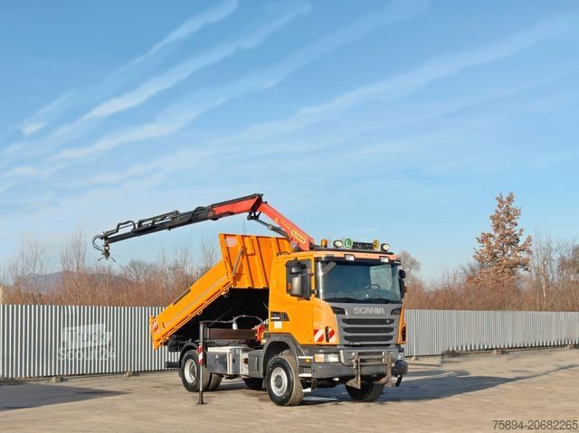 Auto-dizalica montirana na kamionu SCANIA G 360 * KIPPER 4,15m * PALFINGER PK 11002/ 4x4