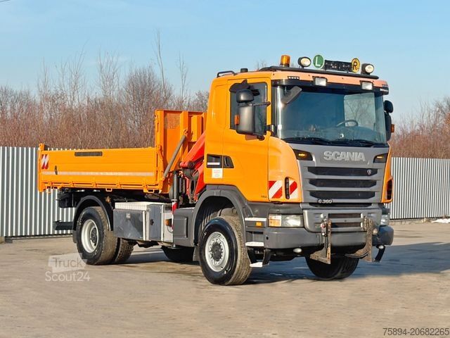 Auto-dizalica montirana na kamionu SCANIA G 360 * KIPPER 4,15m * PALFINGER PK 11002/ 4x4