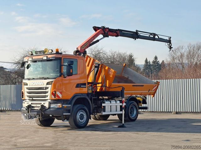Auto-dizalica montirana na kamionu SCANIA G 360 * KIPPER 4,15m * PALFINGER PK 11002/ 4x4