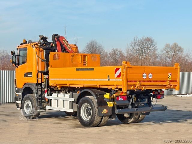 Auto-dizalica montirana na kamionu SCANIA G 360 * KIPPER 4,15m * PALFINGER PK 11002/ 4x4