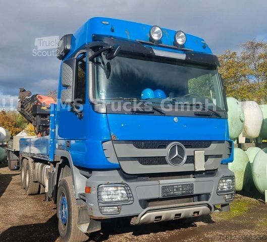 Tovornjak s ploščadjo MERCEDES-BENZ Actros 2644 / 6X4 / Kran Palfinger PK29002 WINCH