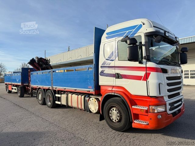 Camion plateau SCANIA R500 V8 Atlas Kran kompl. Hänger- Zug!