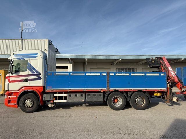 Camion plateau SCANIA R500 V8 Atlas Kran kompl. Hänger- Zug!