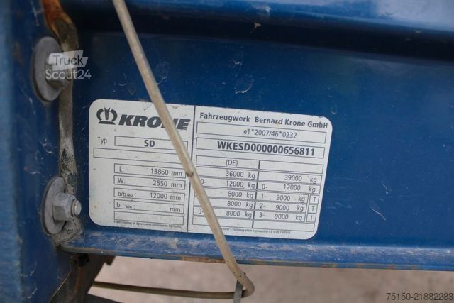 Отворено полуремарке с брезент KRONE SD Tautliner MEGA - Nr.: 811
