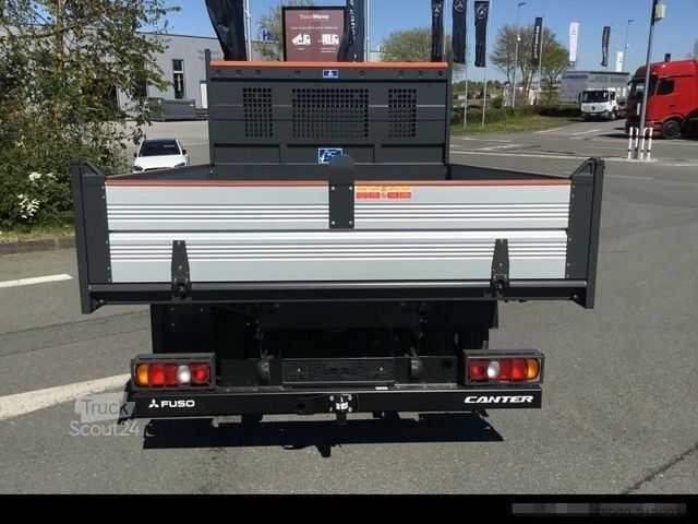 Transporter mit Kipper MITSUBISHI Canter 3C15 Hinterkipper mit Staubox AHK3,5/grau