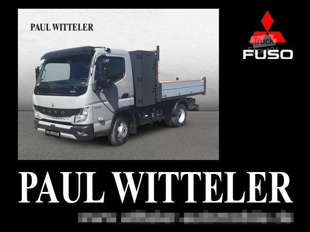 Wywrotka dostawcza FUSO Canter 3C15 Hinterkipper mit Staubox AHK3,5/grau