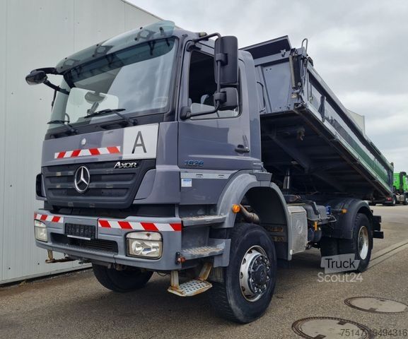 Driezijdige kipper MERCEDES-BENZ 1829 Axor 4x4 AK Meiller 3.S.-Kipper Allrad