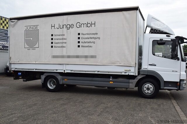 Samochód dostawczy z plandeką mercedes-benz Atego 816 L Automatik*Ladebordwand*Tempomat