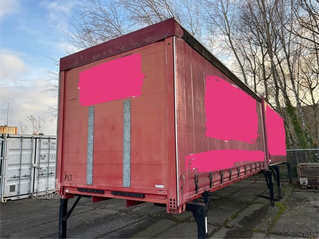 Wechselbrücke mit Pritsche & Plane 6m Titgemeyer BDF 6 m Brücke Curtain/Schiebeplane