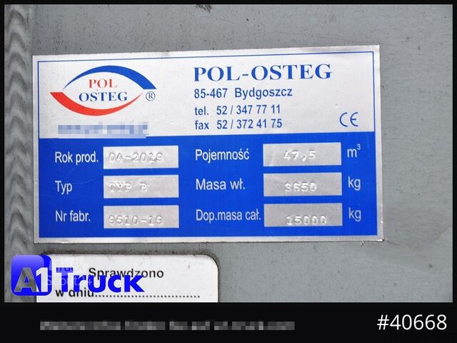 Afzetcontainer POL OSTEG Abrollcontainer 47,5m³, Mulde, Dachplane, Portaltür