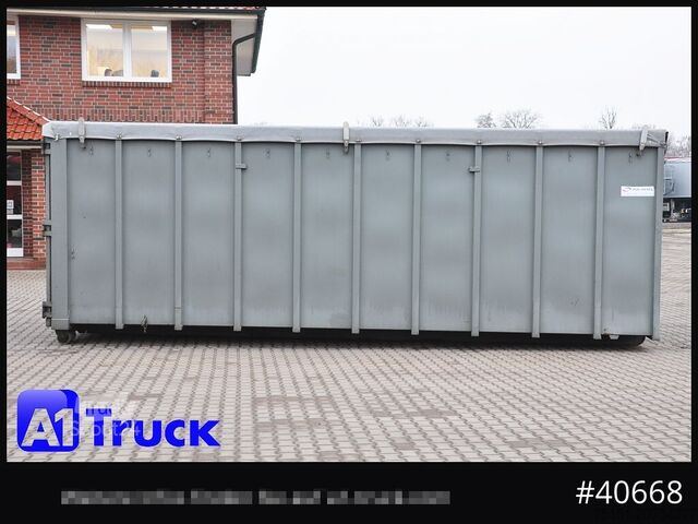 Afzetcontainer POL OSTEG Abrollcontainer 47,5m³, Mulde, Dachplane, Portaltür