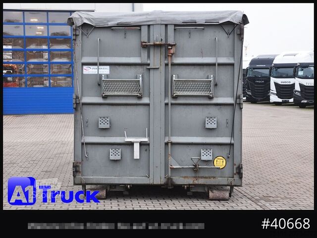 Afzetcontainer POL OSTEG Abrollcontainer 47,5m³, Mulde, Dachplane, Portaltür