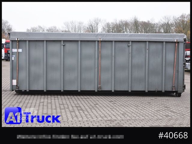 Afzetcontainer POL OSTEG Abrollcontainer 47,5m³, Mulde, Dachplane, Portaltür