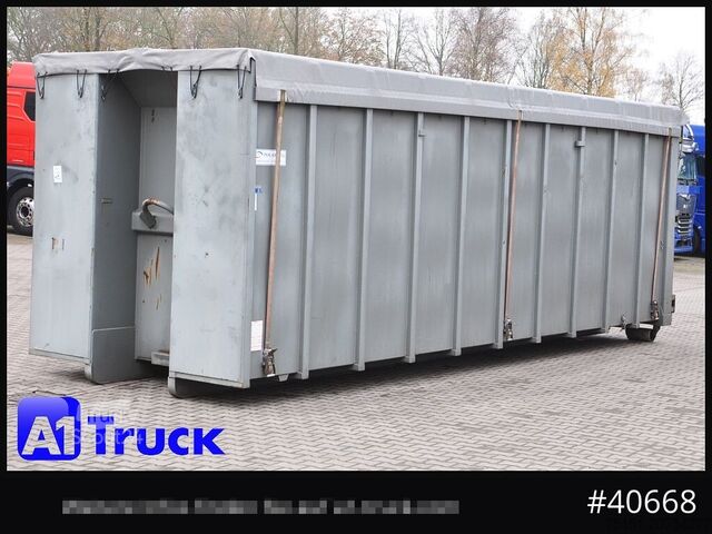 Afzetcontainer POL OSTEG Abrollcontainer 47,5m³, Mulde, Dachplane, Portaltür