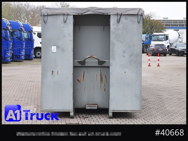 Afzetcontainer POL OSTEG Abrollcontainer 47,5m³, Mulde, Dachplane, Portaltür