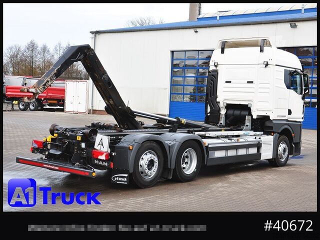 Kroghejselastbil MAN TGS 26.470 BL, Meiller RS 21.70, Lenkachse,