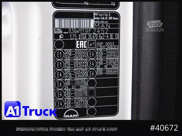 Kroghejselastbil MAN TGS 26.470 BL, Meiller RS 21.70, Lenkachse,