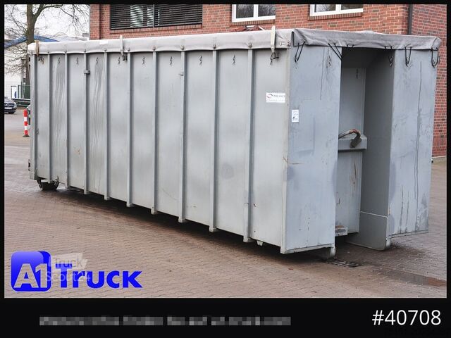 Kontener hakowy POL OSTEG Abrollcontainer 47,5m³, Mulde, Dachplane, Portaltür