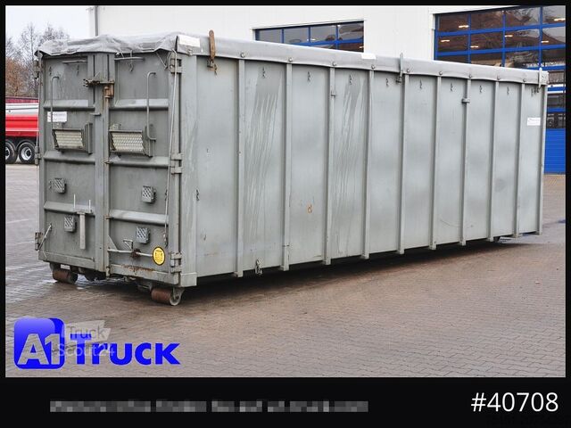 Kontener hakowy POL OSTEG Abrollcontainer 47,5m³, Mulde, Dachplane, Portaltür