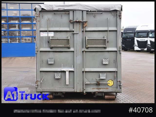 Kontener hakowy POL OSTEG Abrollcontainer 47,5m³, Mulde, Dachplane, Portaltür