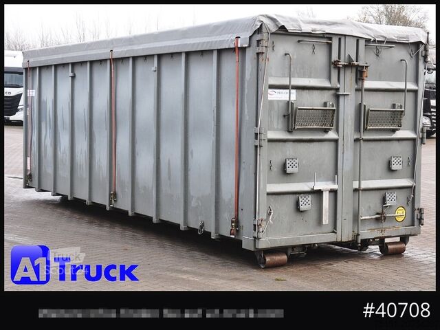 Kontener hakowy POL OSTEG Abrollcontainer 47,5m³, Mulde, Dachplane, Portaltür