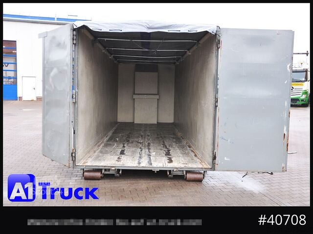 Kontener hakowy POL OSTEG Abrollcontainer 47,5m³, Mulde, Dachplane, Portaltür
