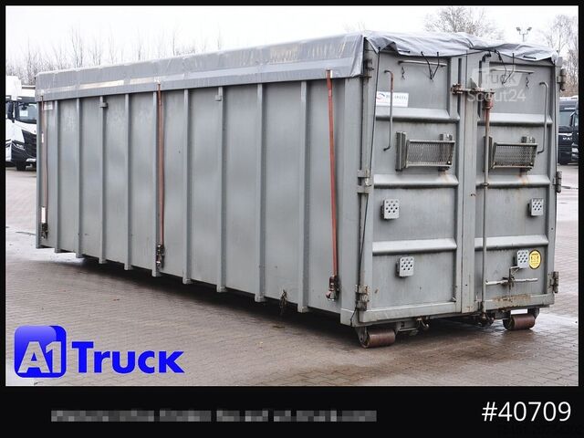 Kontener hakowy POL OSTEG Abrollcontainer 47,5m³, Mulde, Dachplane, Portaltür