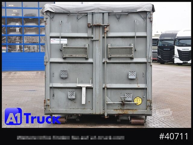 Kontener hakowy POL OSTEG Abrollcontainer 47,5m³, Mulde, Dachplane, Portaltür