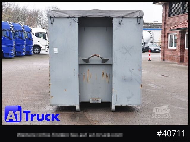 Kontener hakowy POL OSTEG Abrollcontainer 47,5m³, Mulde, Dachplane, Portaltür