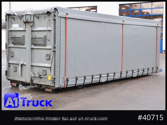 Kontener hakowy POL OSTEG Abrollcontainer 47,m³, Mulde, 1 seitig Schiebeplane, Plane