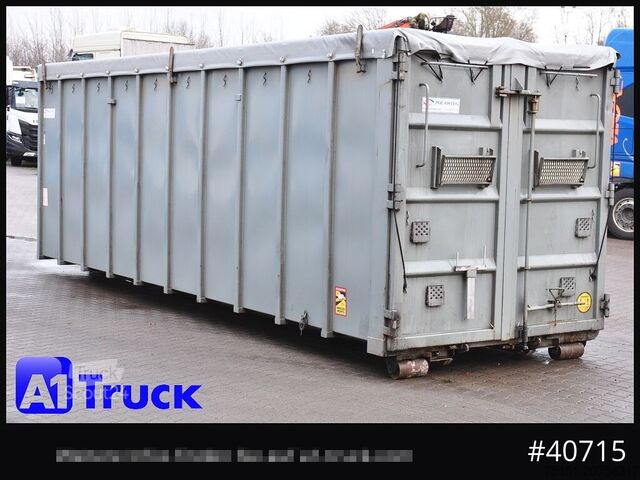 Kontener hakowy POL OSTEG Abrollcontainer 47,m³, Mulde, 1 seitig Schiebeplane, Plane