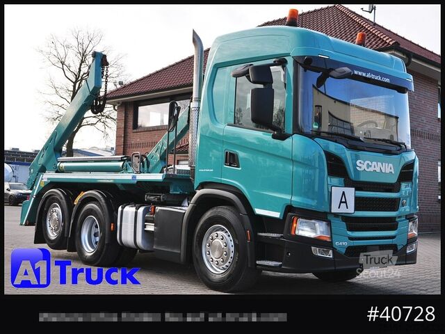 Skip truck SCANIA G410 Meiller AK 16 Funk Lenkachse